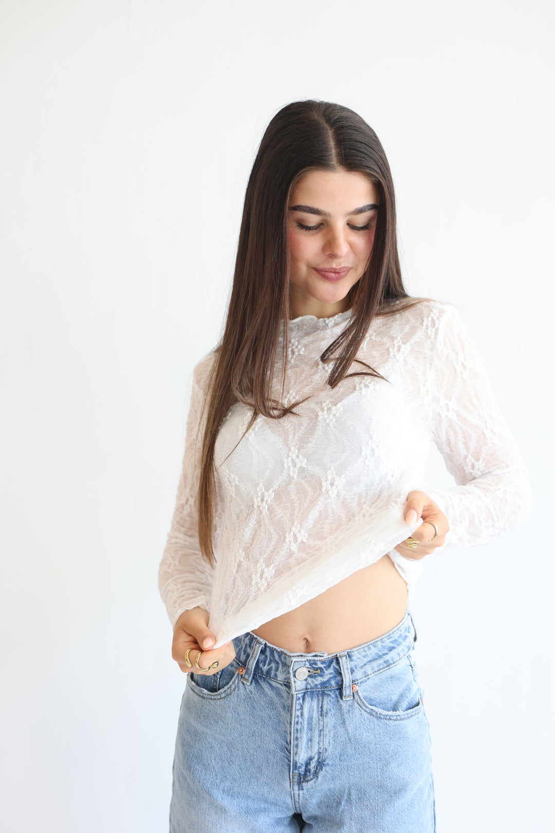 Soft Lace Longtop