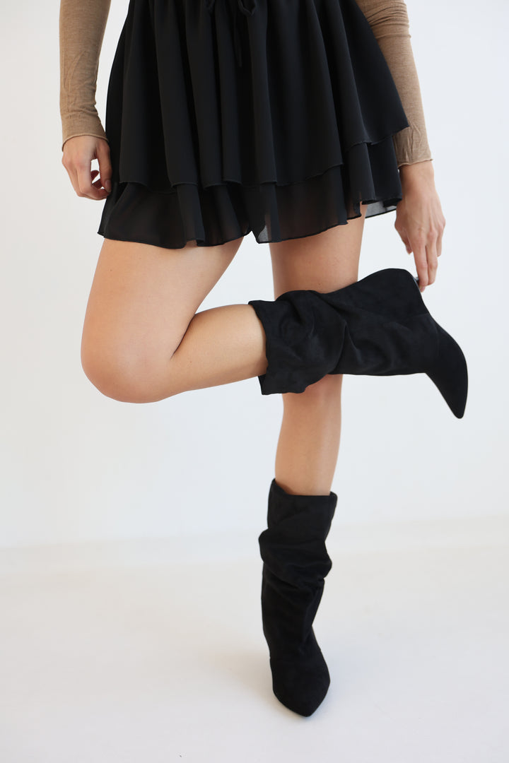 Slouch Heel Boots