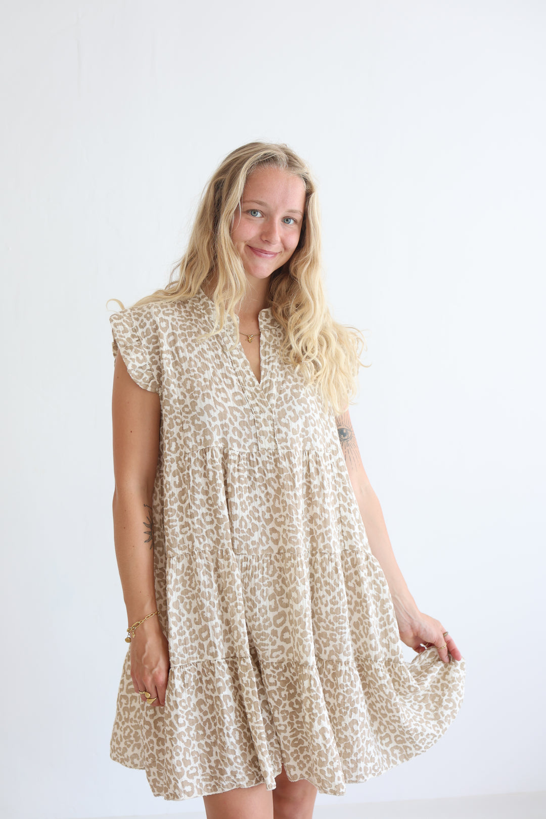 Musselinkleid Timeless Leopard