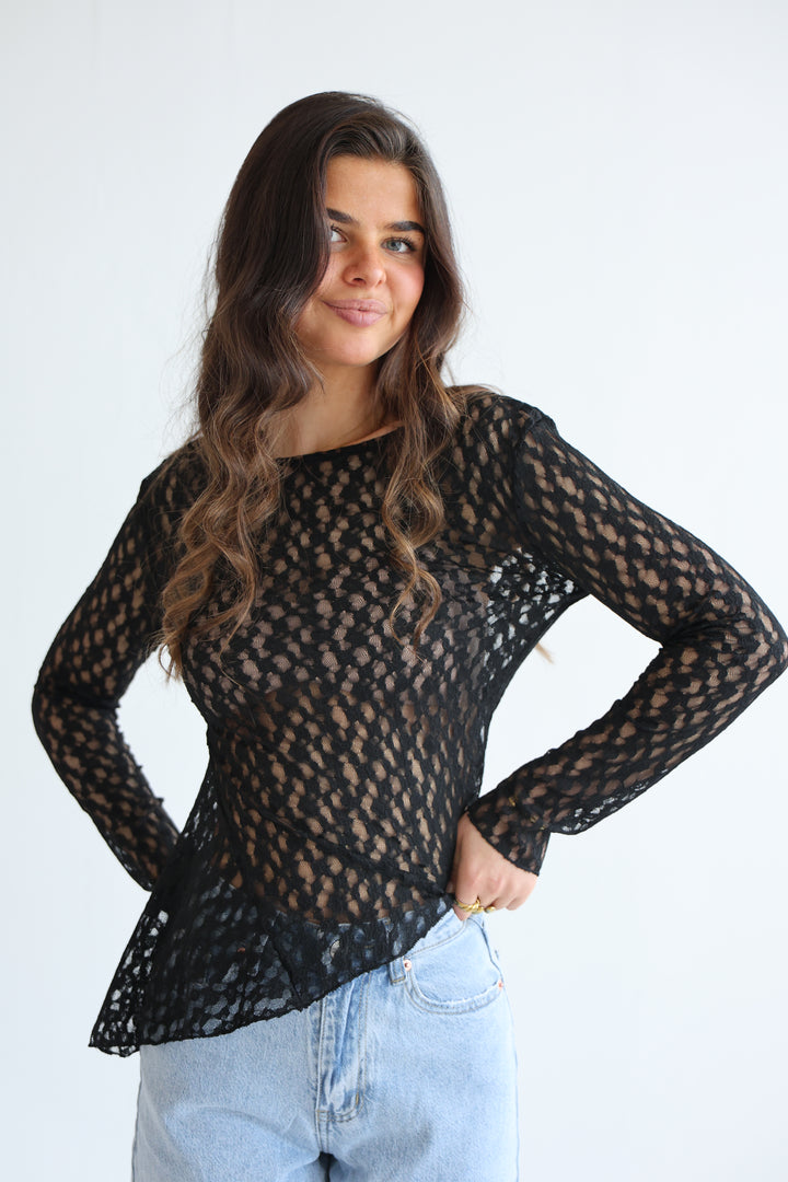 Asymmetric Mesh Longsleeve