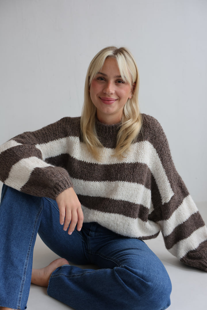 Fluffy Blockstripes Pullover Hannah