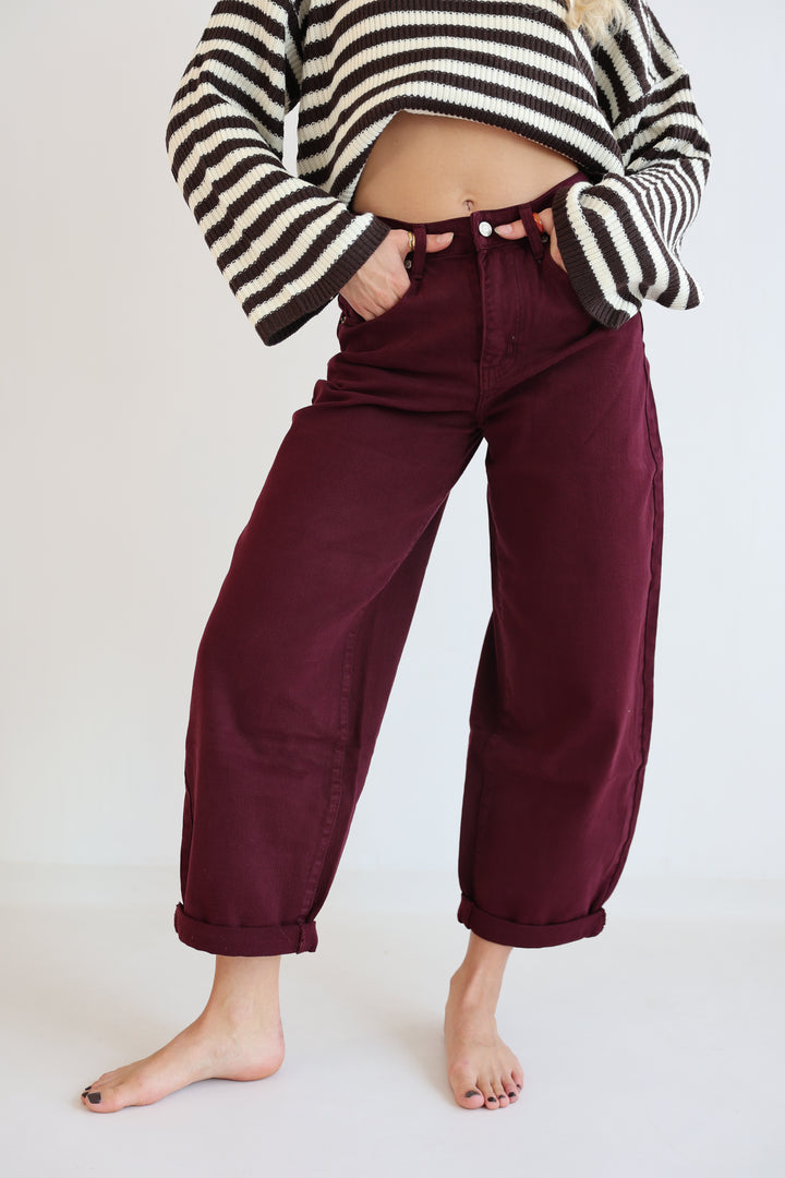 Ruby Wine Ballon Jeans