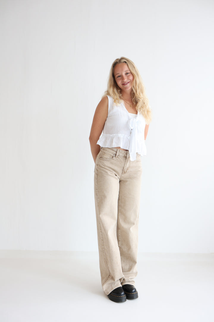Extra Long Straight Fit Jeans Cappuccino