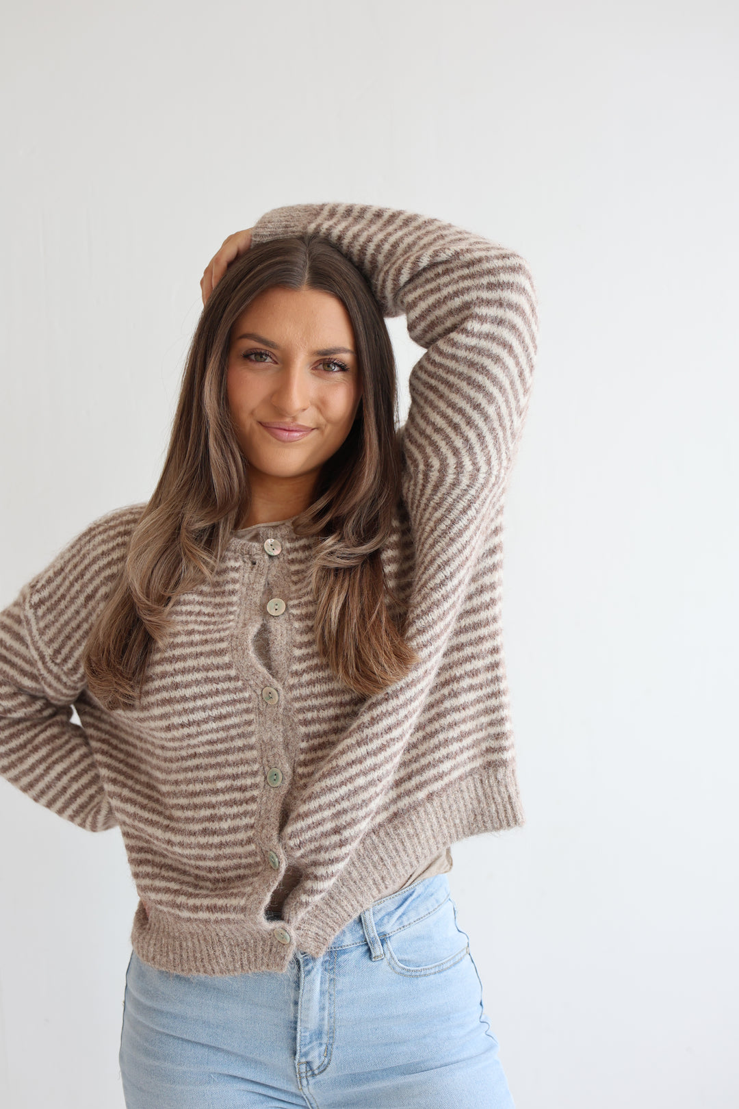 Gestreifter Cardigan Moodline Knit