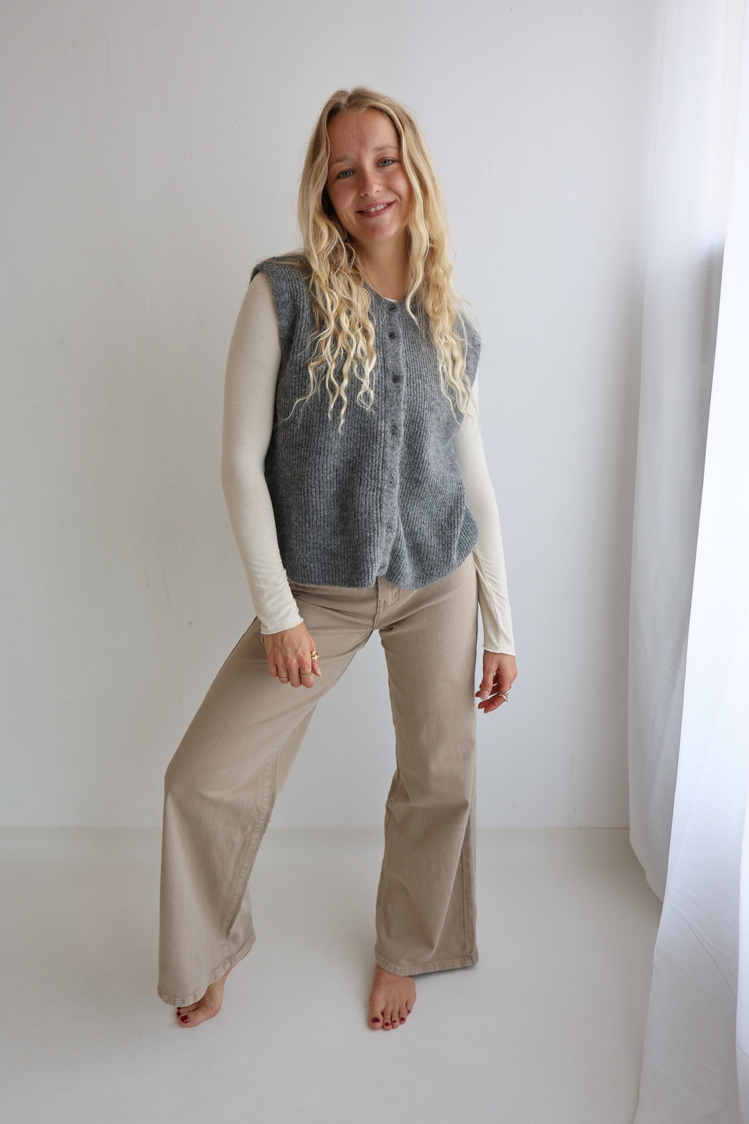 Einfarbige Weste Jolina