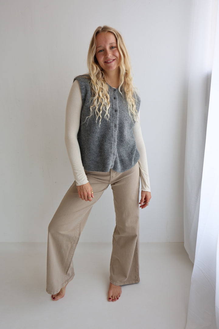 Einfarbige Weste Jolina