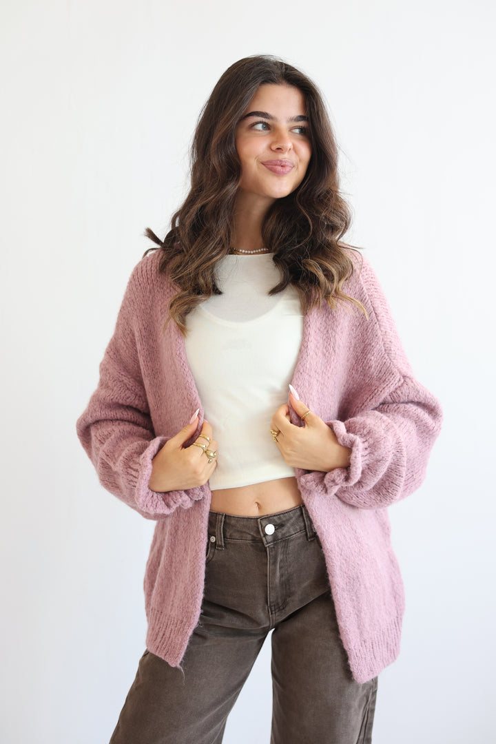 Offener Cardigan mit Rüschenärmeln Clara