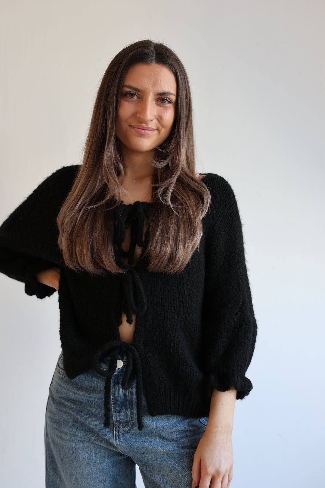 Cardigan mit Schleifen Lilly (3/4-Arm)