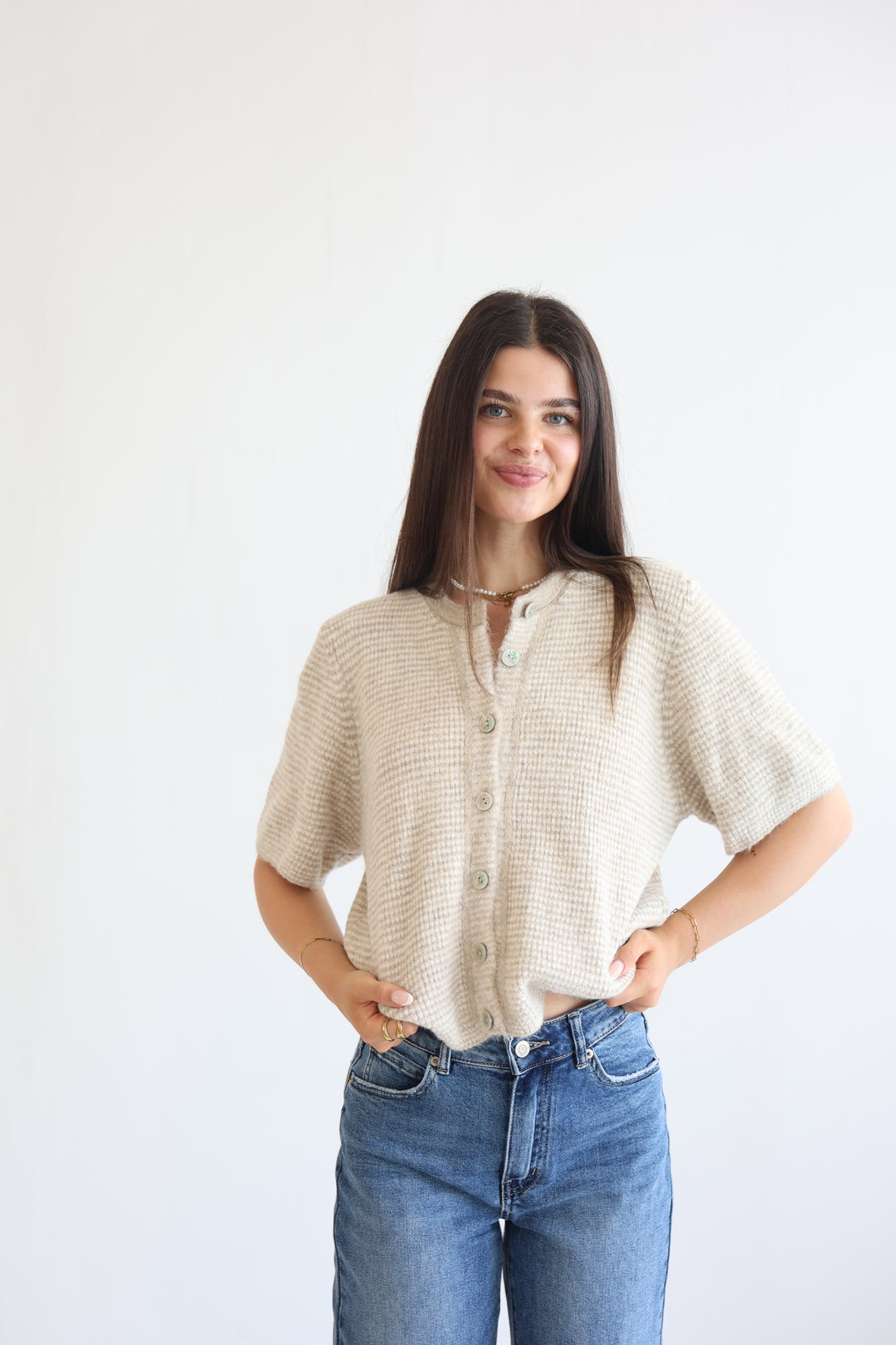 Little French Stripe Cardigan