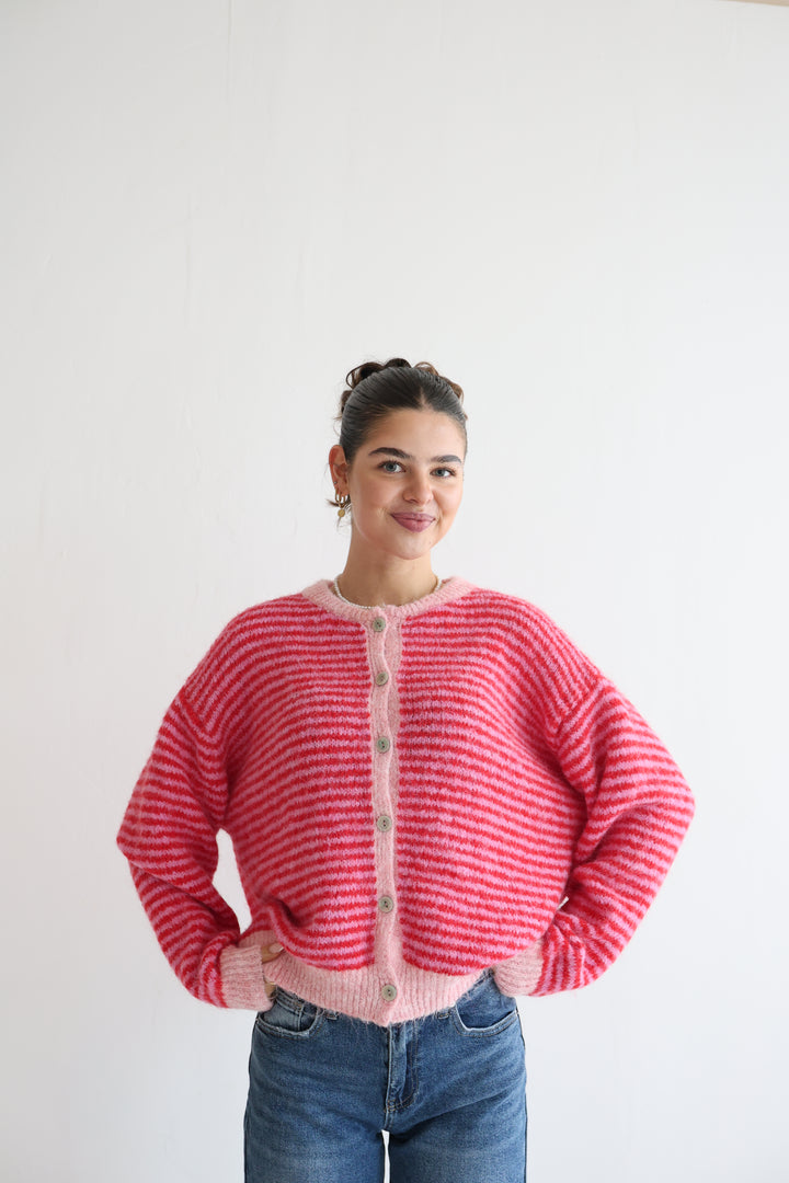 Gestreifter Cardigan Moodline Knit