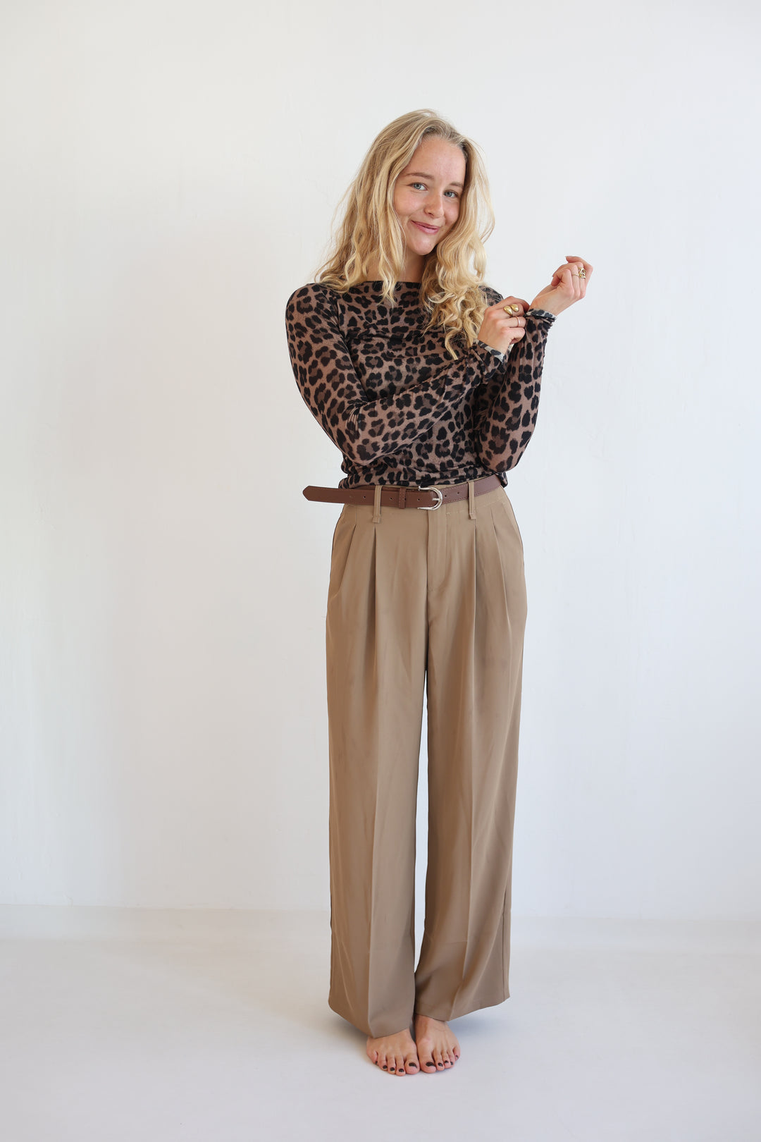 Bundfaltenhose mit Gürtel Anna
