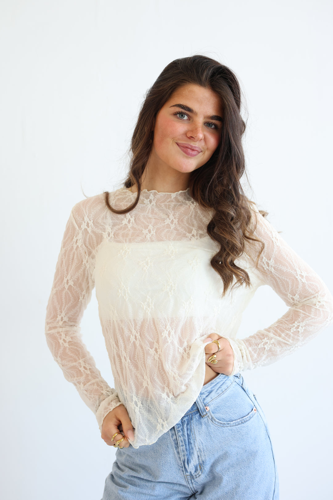 Soft Lace Longtop