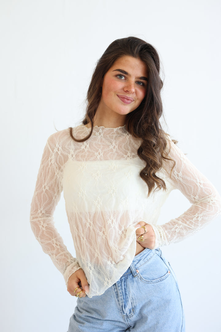 Soft Lace Longtop