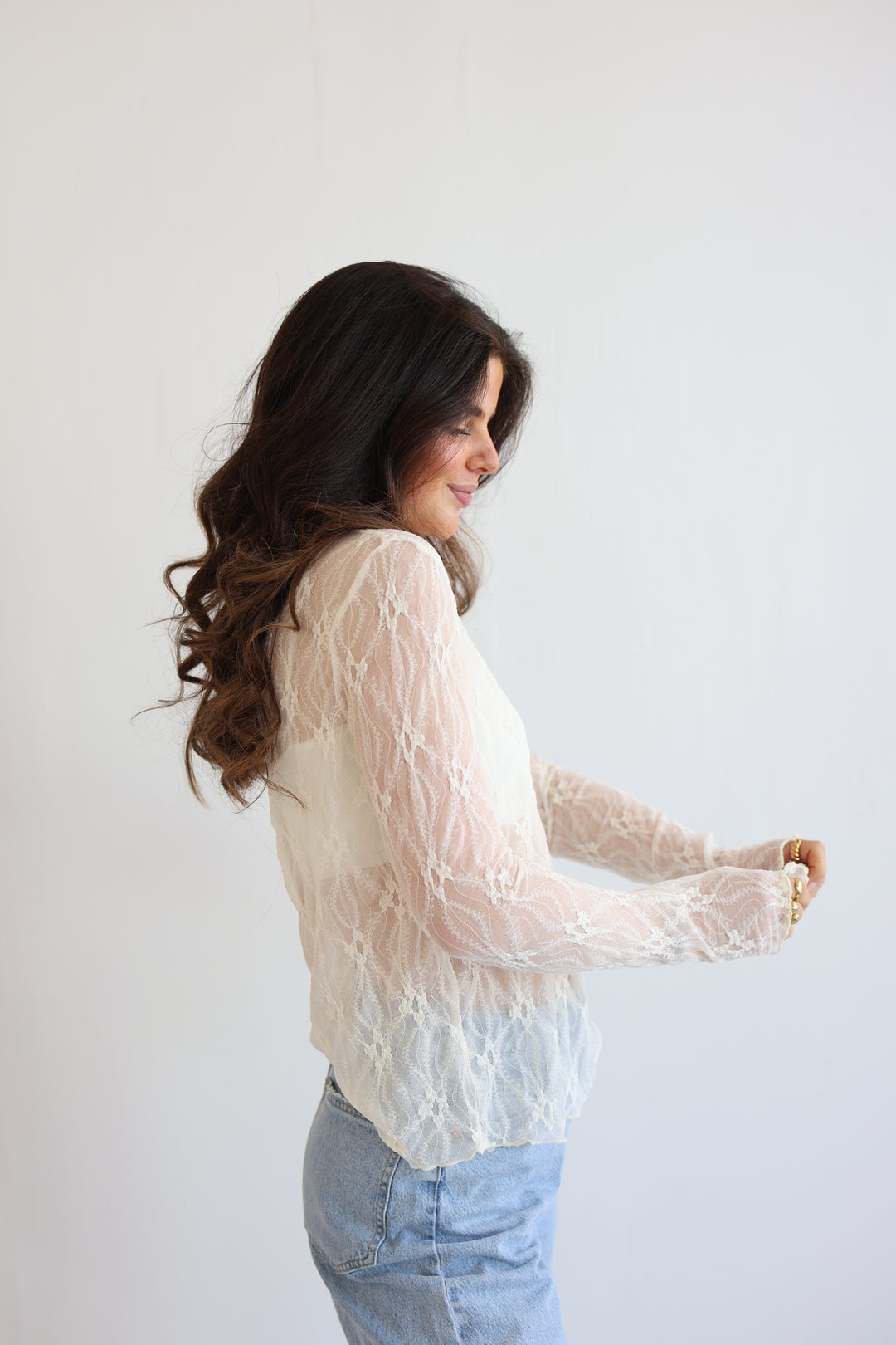 Soft Lace Longtop