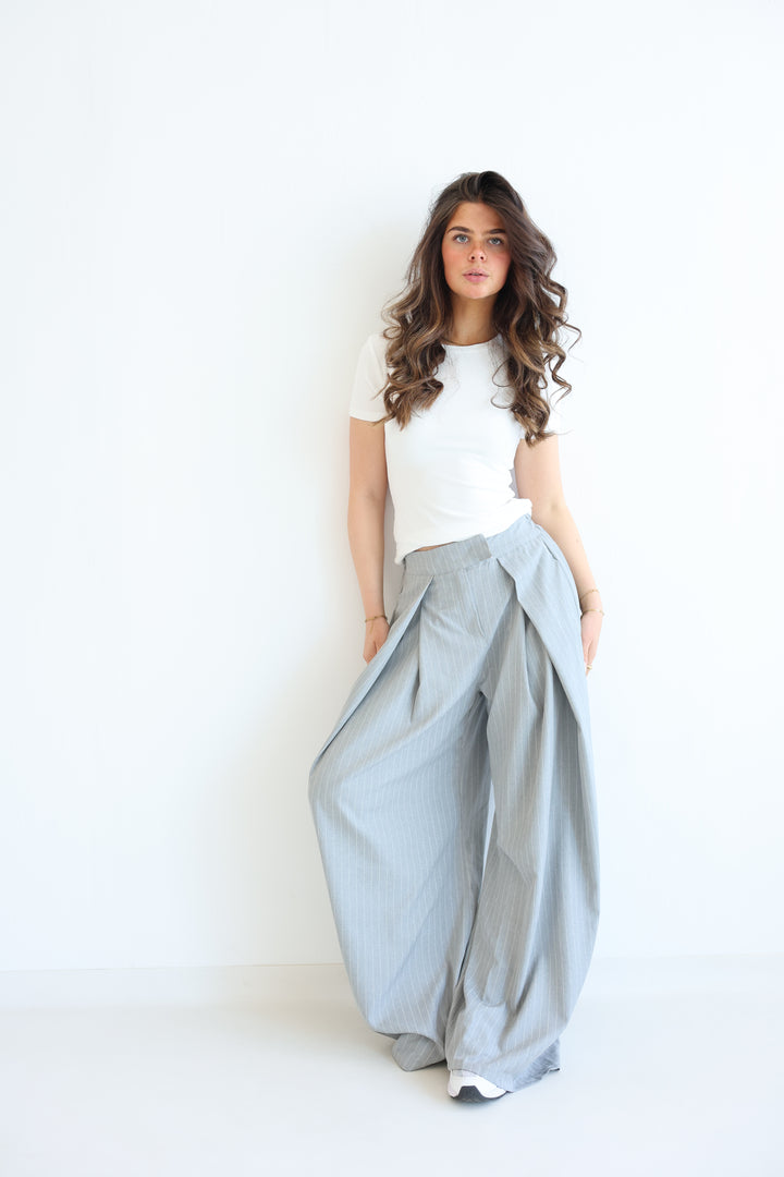 Tailored Wrap Pleat Bundfaltenhose
