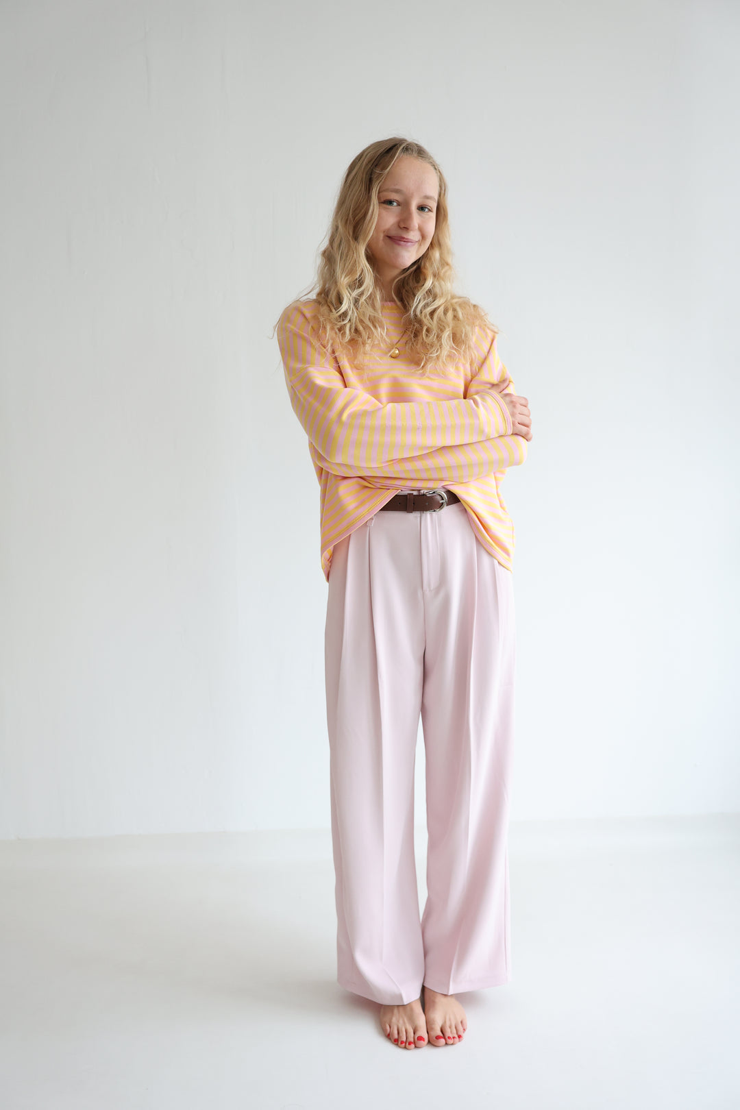 Bundfaltenhose mit Gürtel Anna