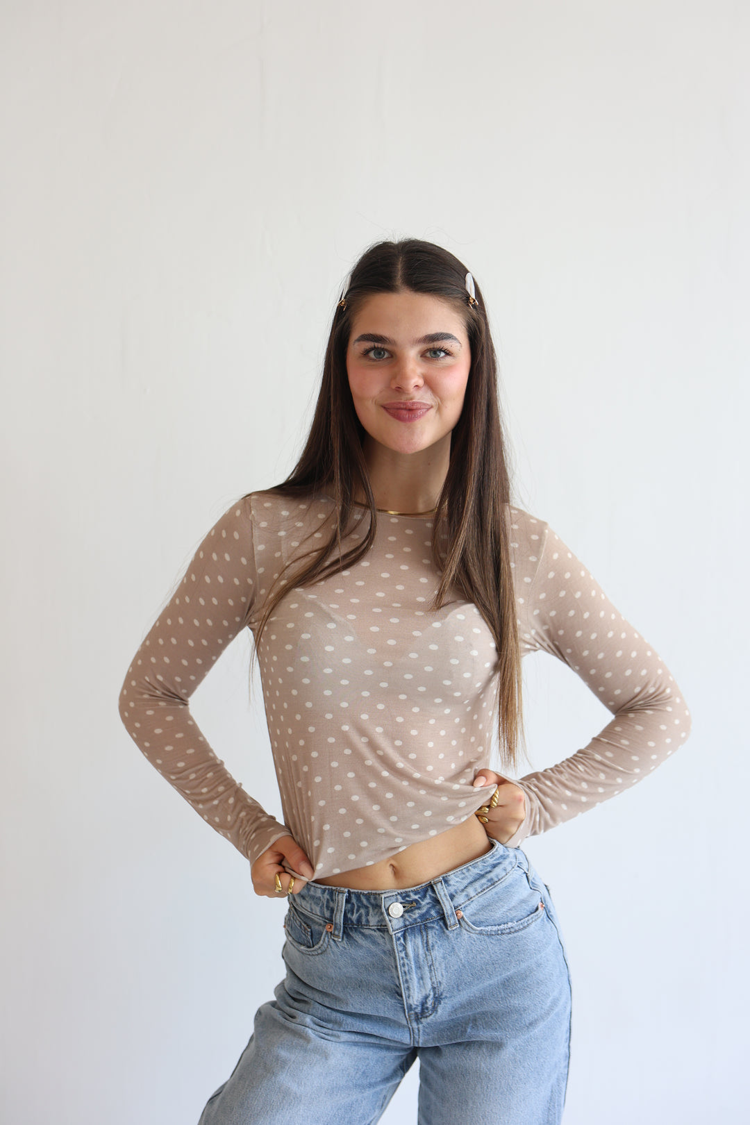 Polka Dots Cashmere Longsleeve