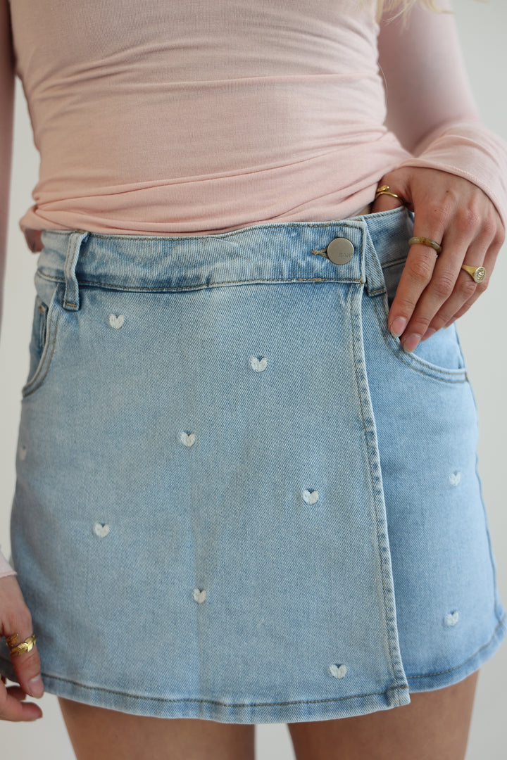 Jeans-Hosenrock Tiny Hearts