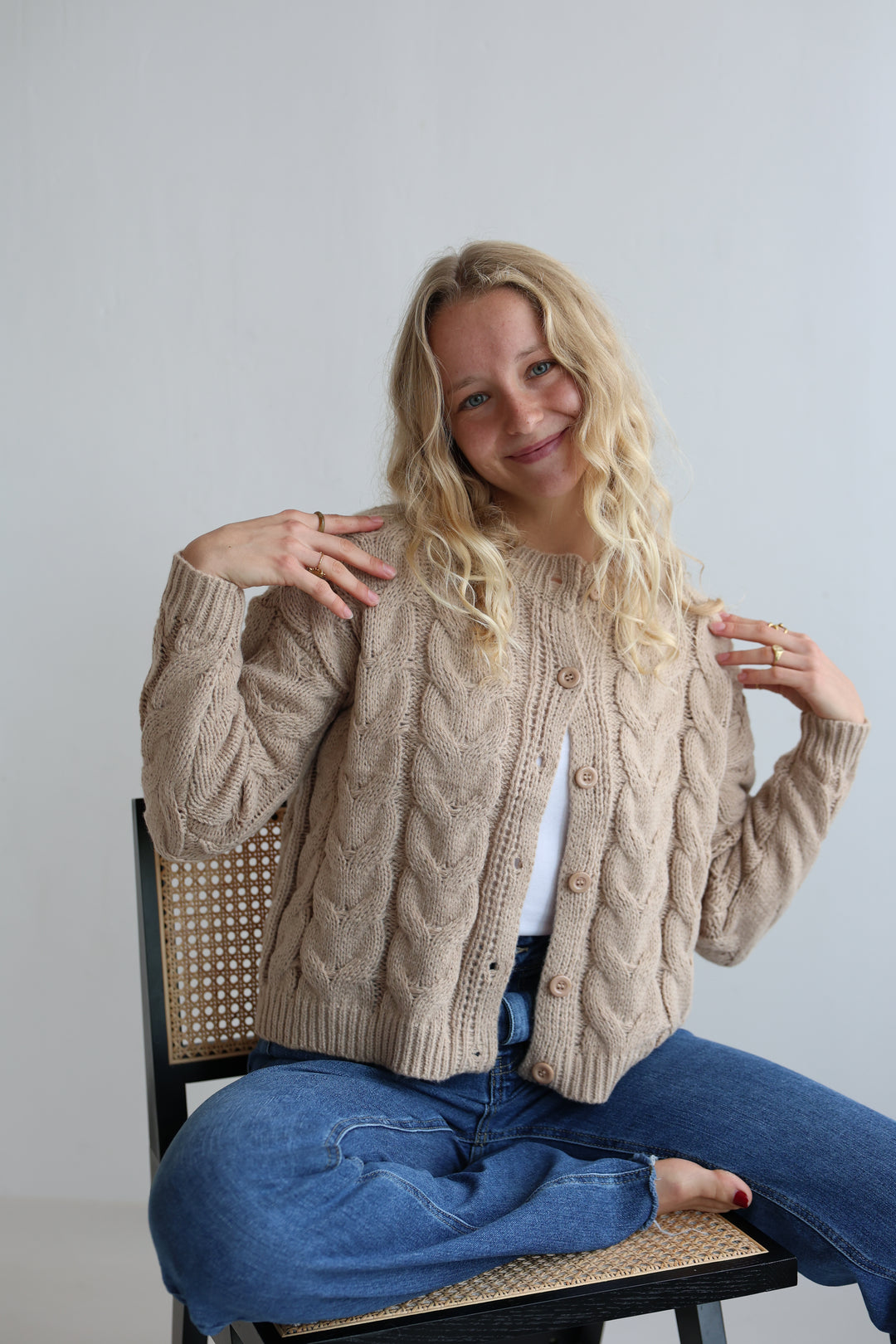 Luna Cable Knit Cardigan