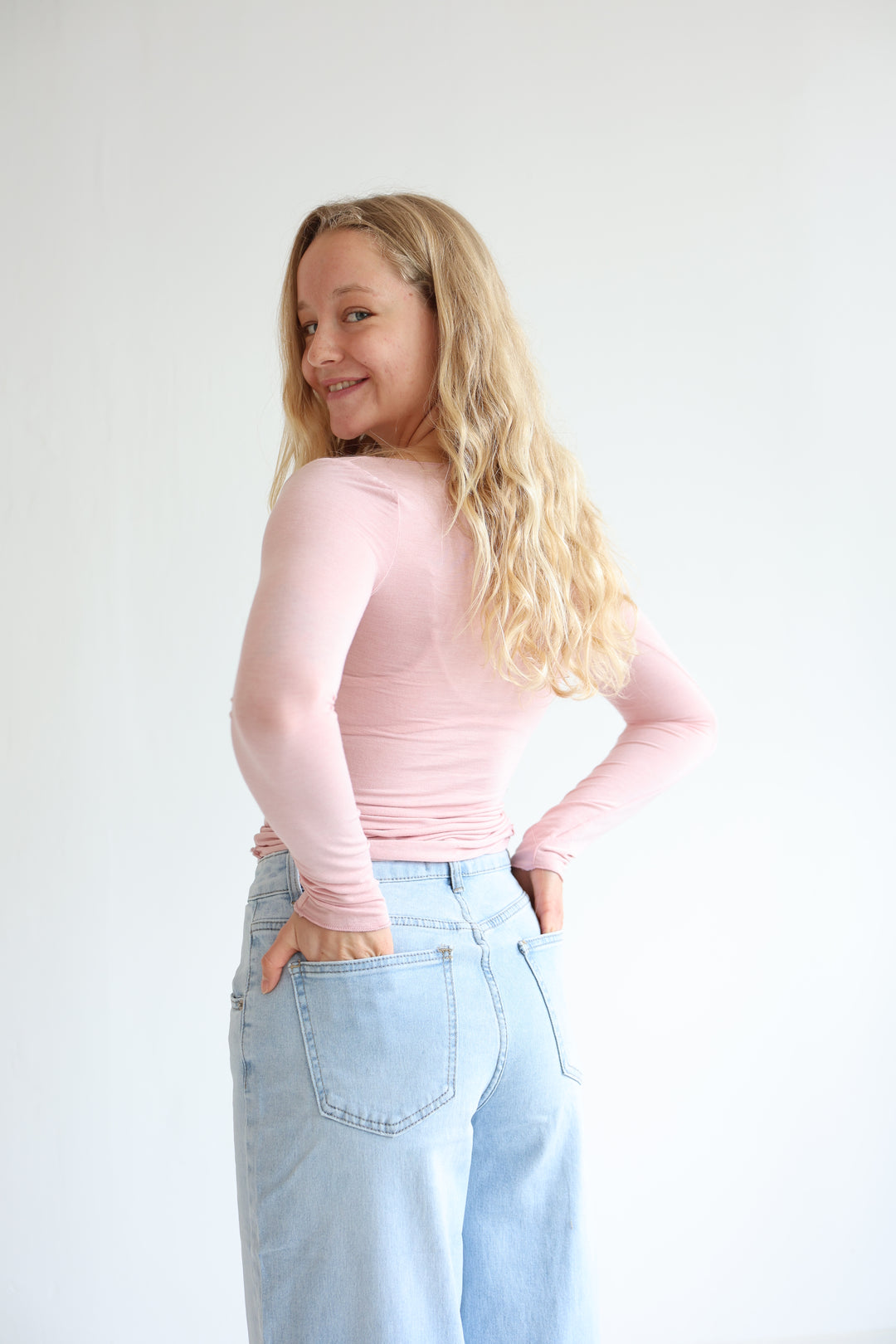 Barrel Fit Denim Blue Jeans