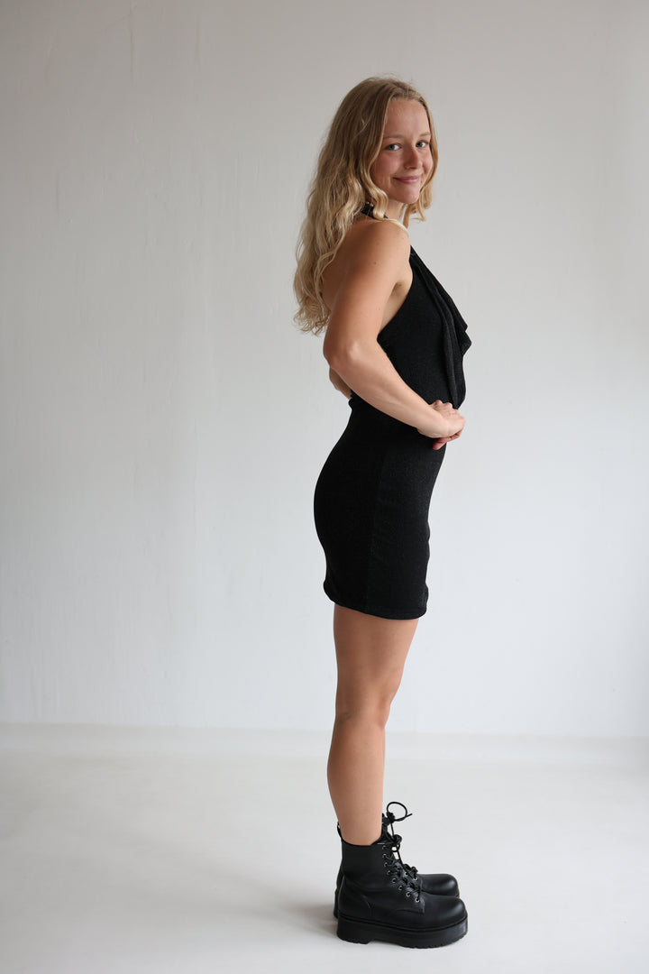 Kleid mit Wasserfallausschnitt Savannah