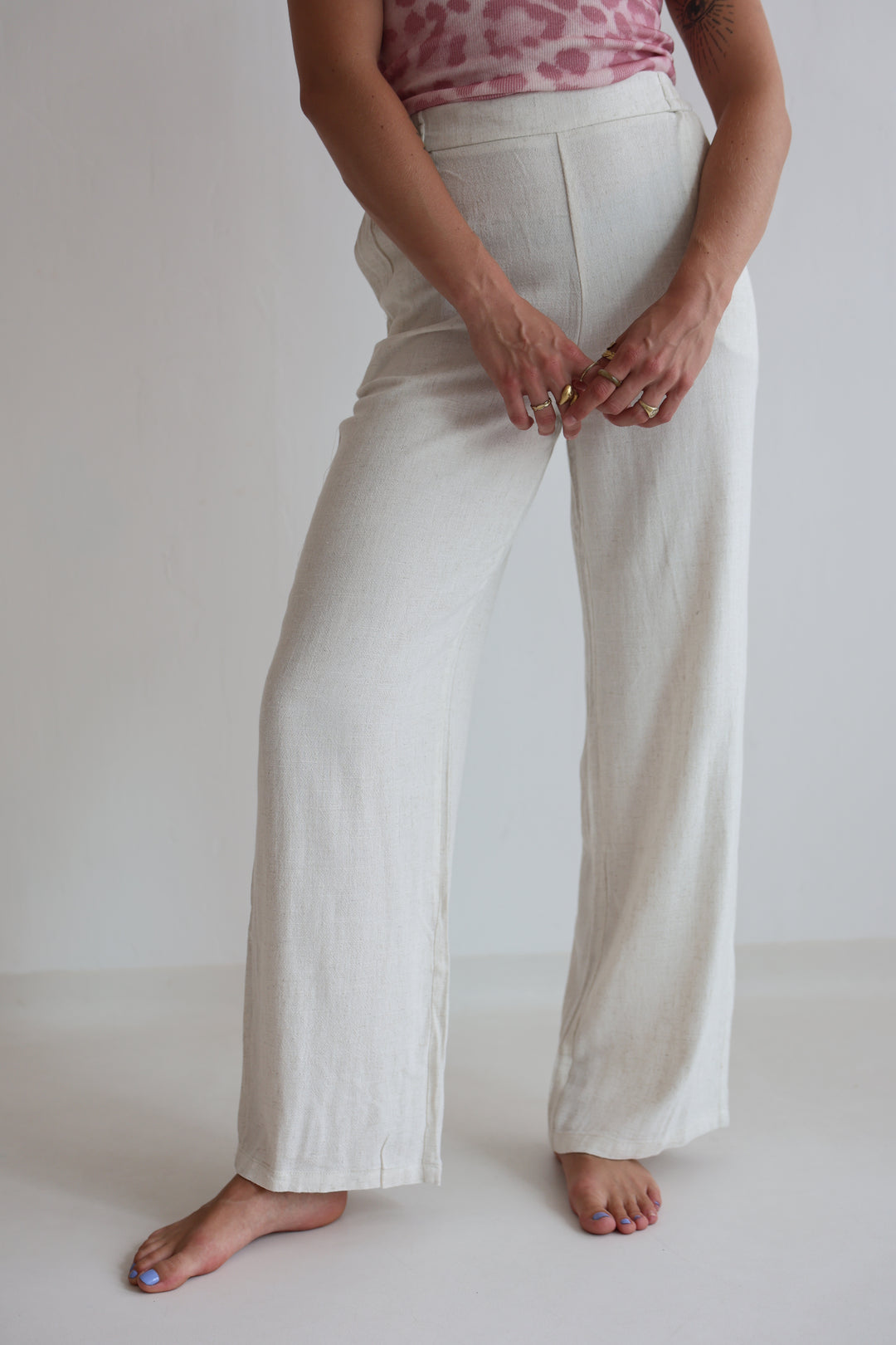 Soft Sand Linen Trousers