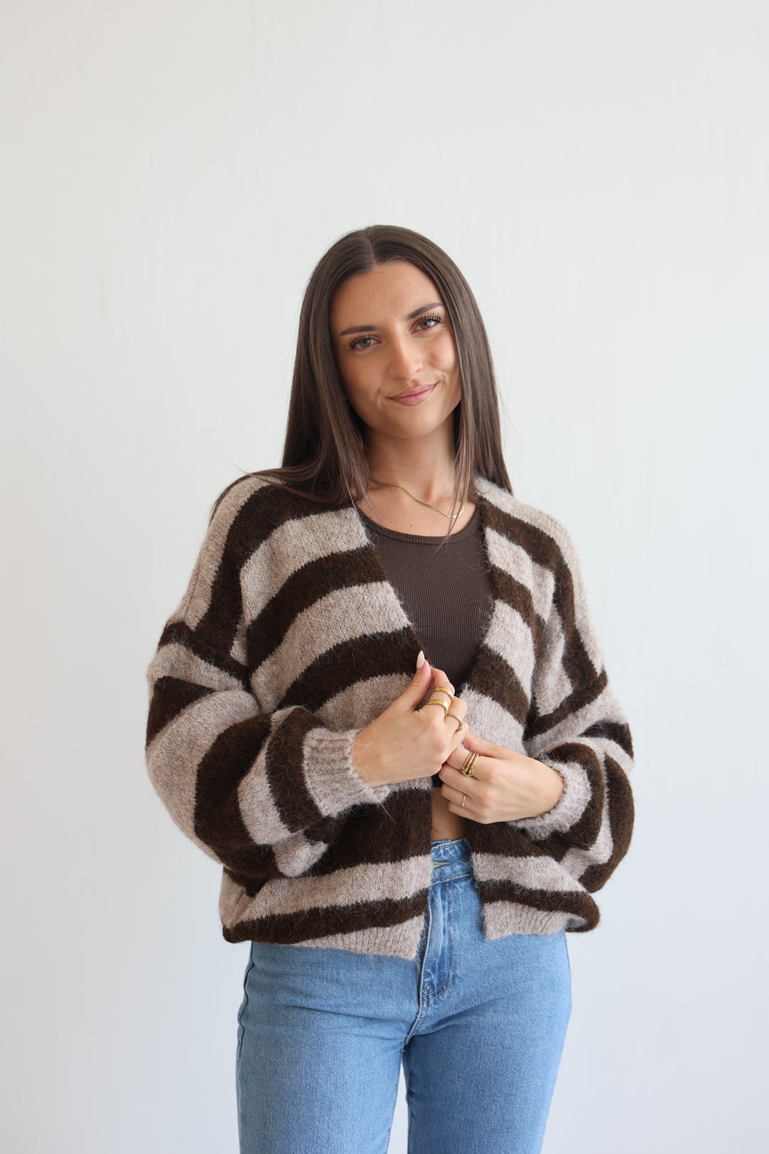 Chunky Striped Cardigan