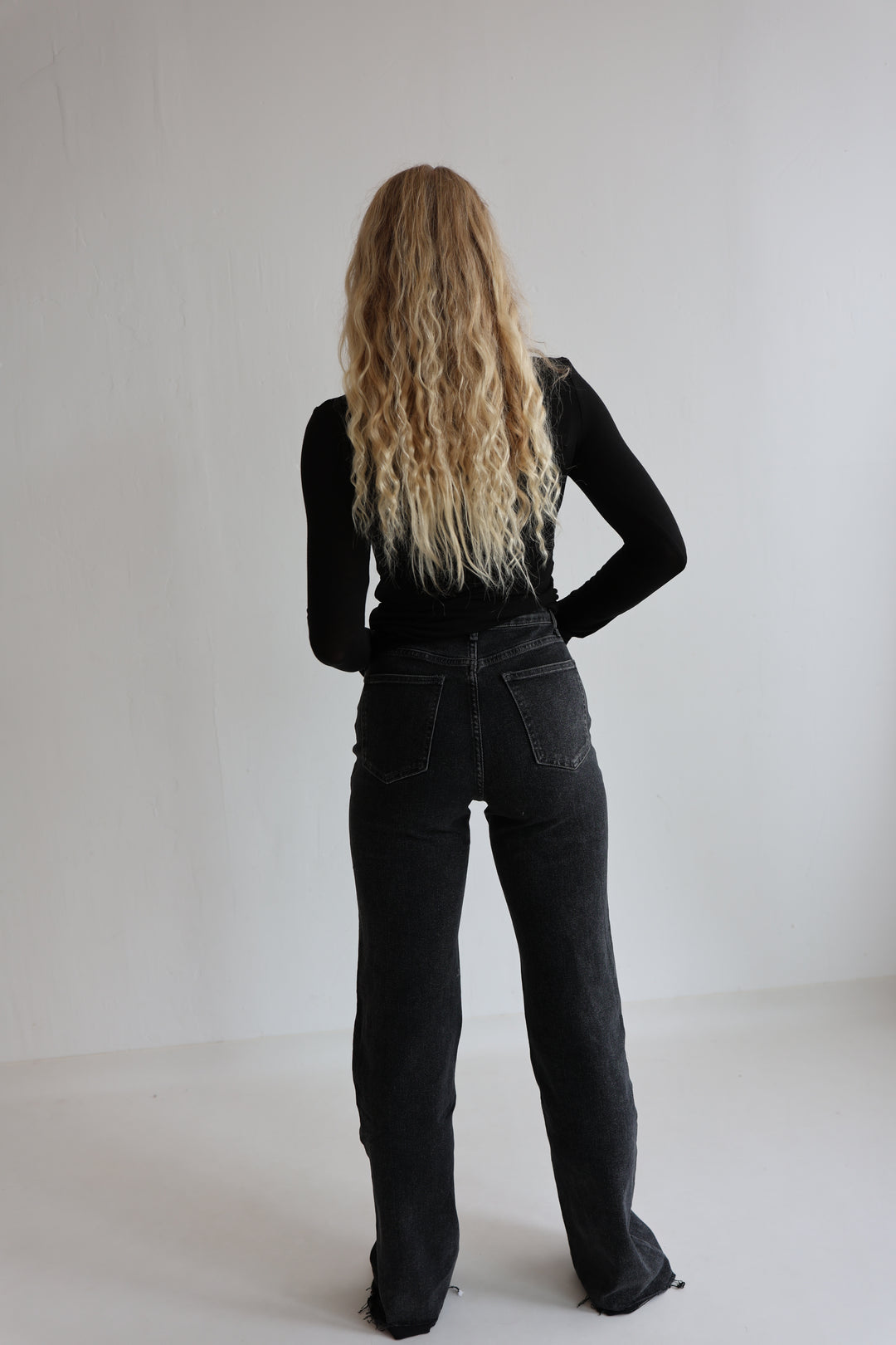 Extra Long Wide Leg Jeans Henna