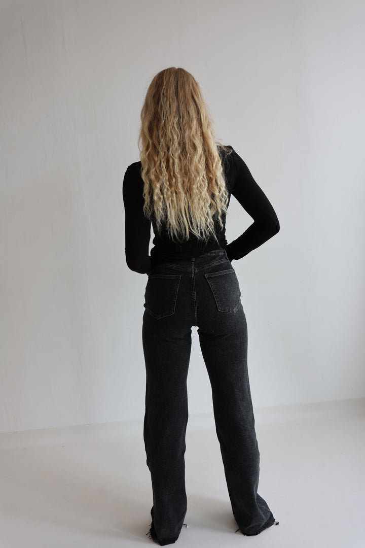 Extra Long Wide Leg Jeans Henna