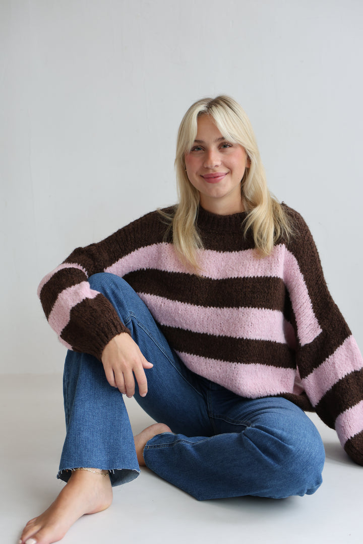 Fluffy Blockstripes Pullover Hannah