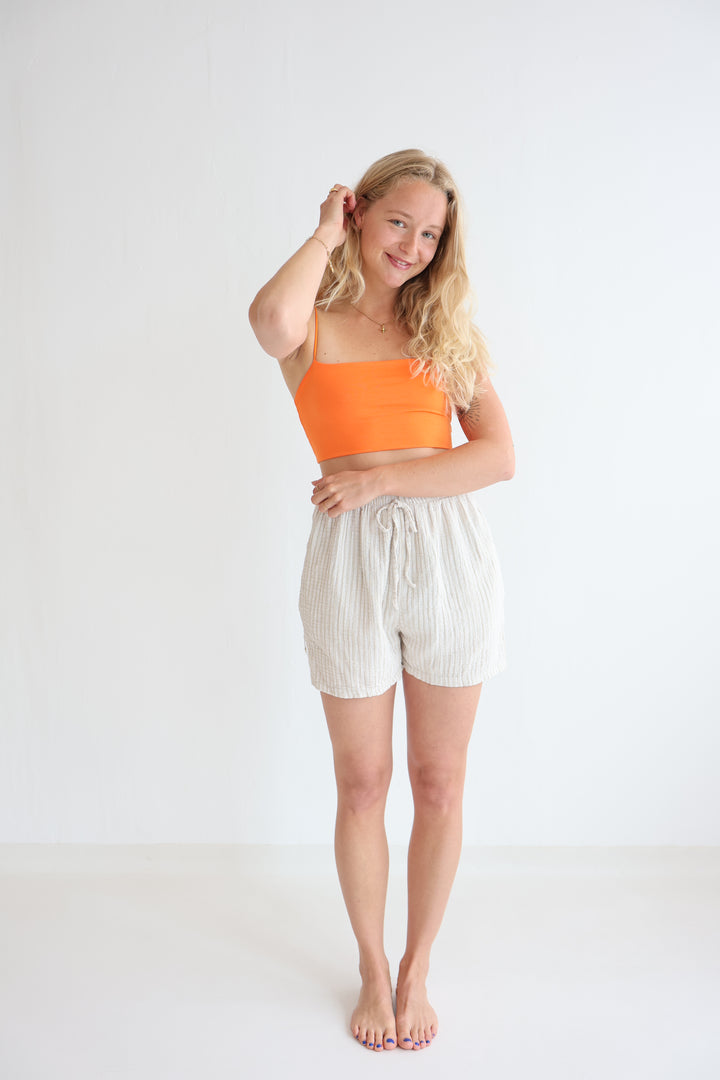 Kurze Musselinshorts Little Lines