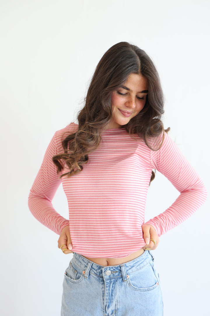 Striped Longsleeve mit Cashmere