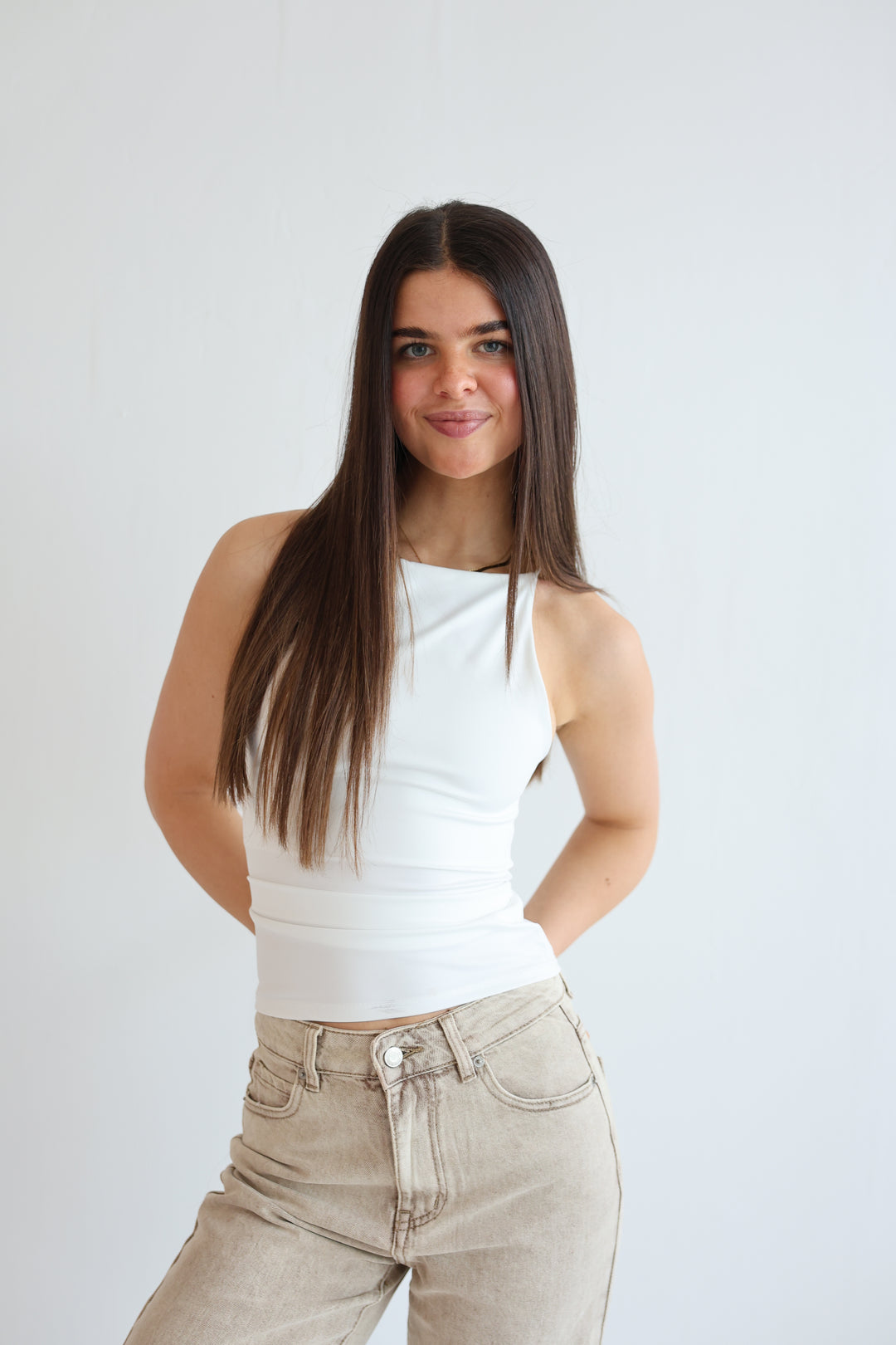 Top mit Spaghettiträgern Fenja