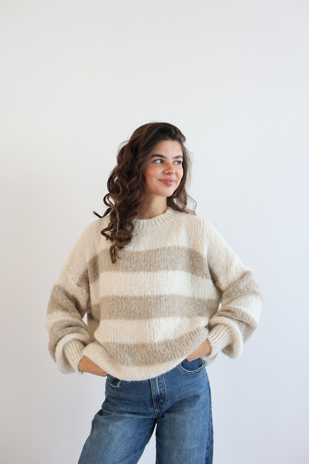 Fluffy Blockstripes Pullover Hannah