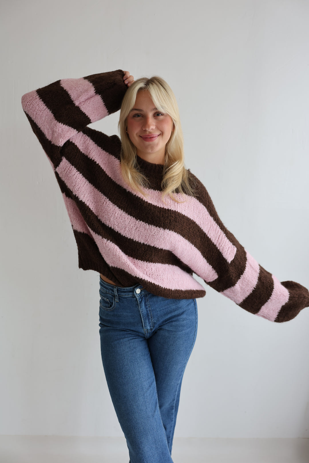 Fluffy Blockstripes Pullover Hannah