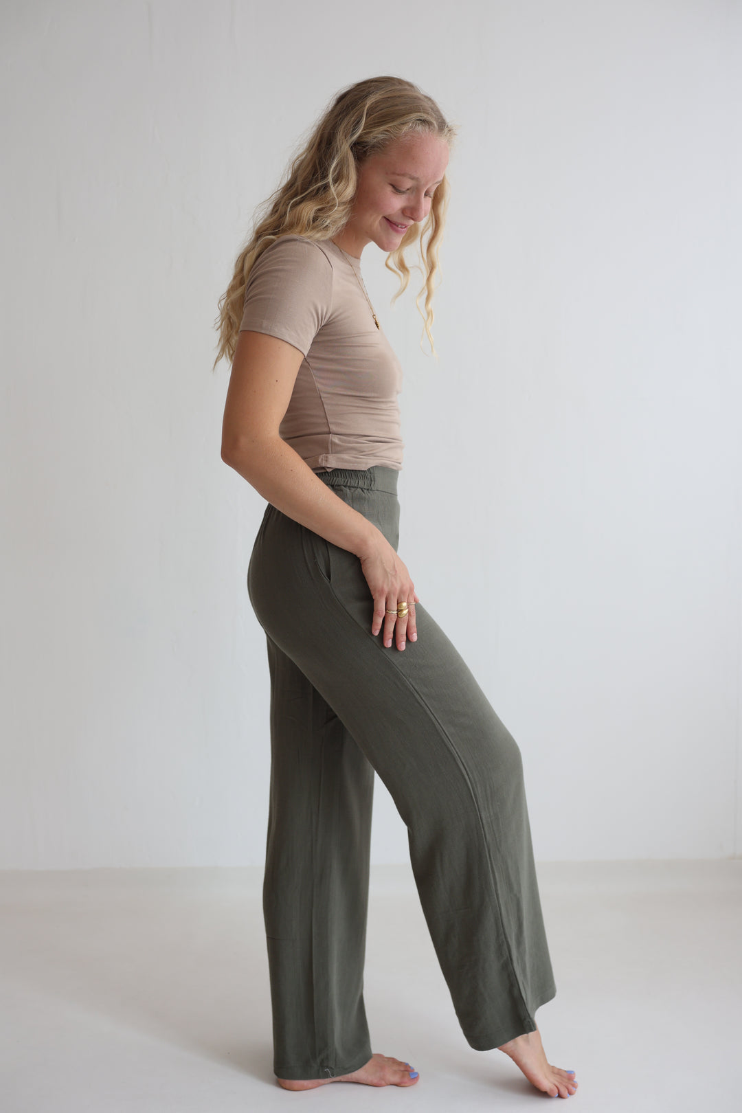 Soft Sand Linen Trousers