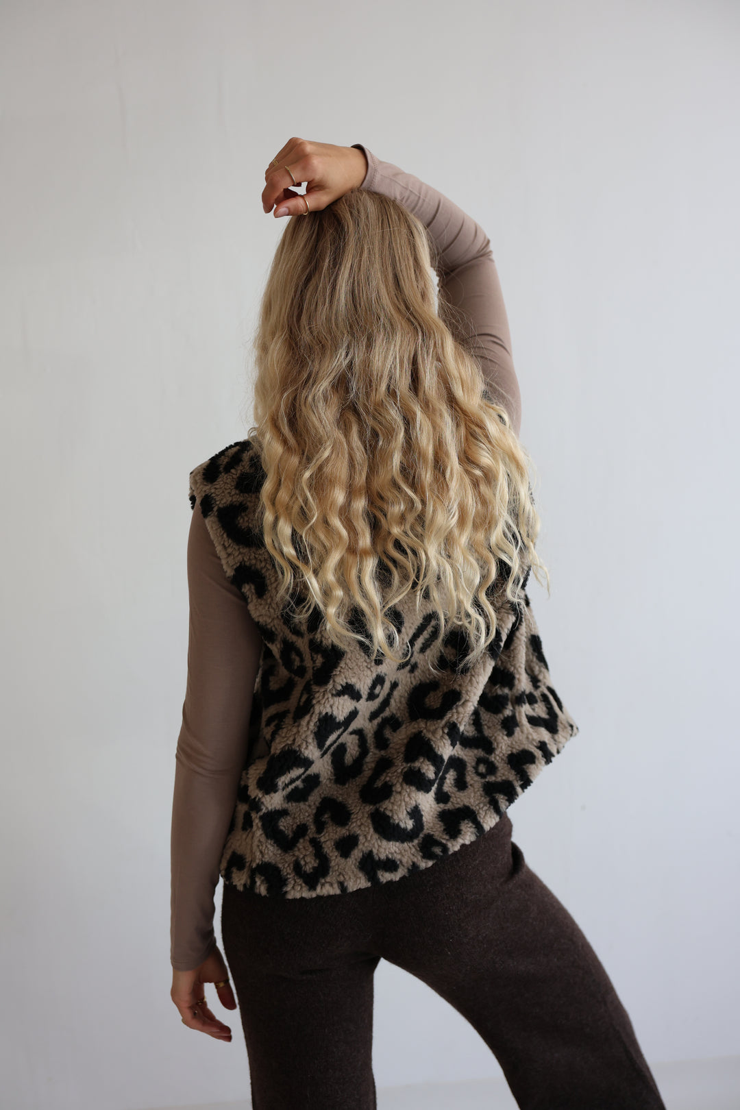 Teddyweste mit Leoprint