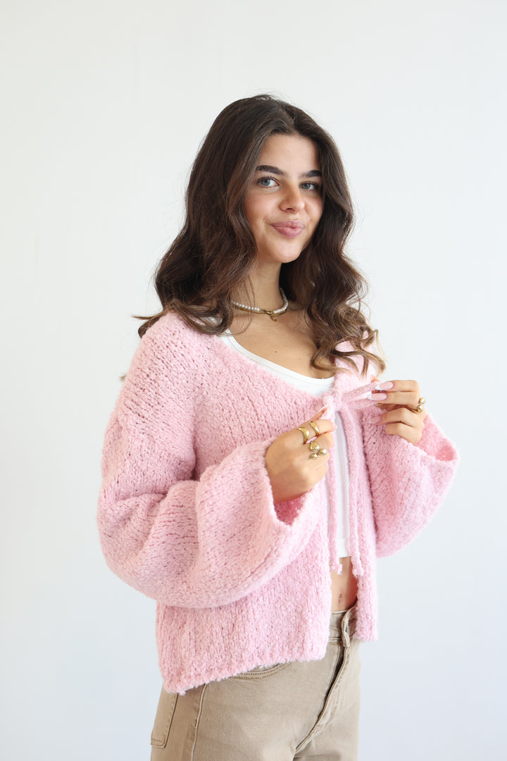 Cardigan Fluffy Tie