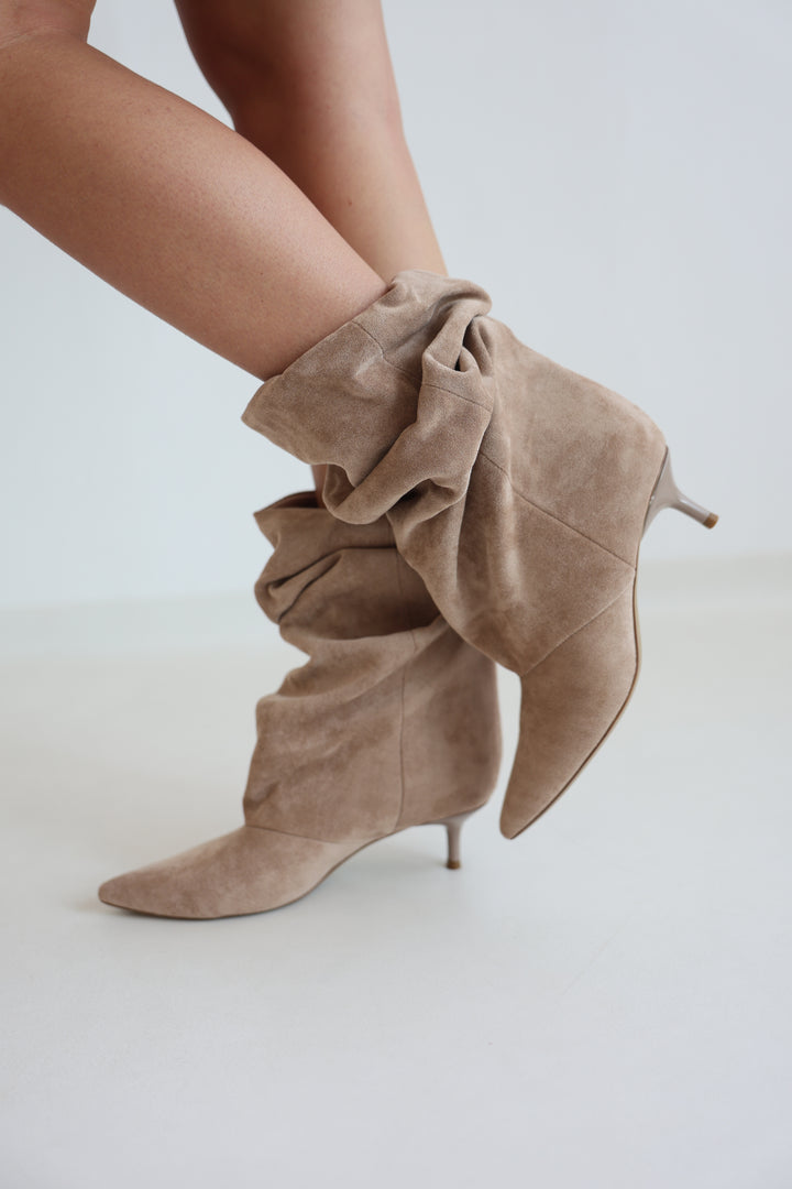 Slouch Heel Boots