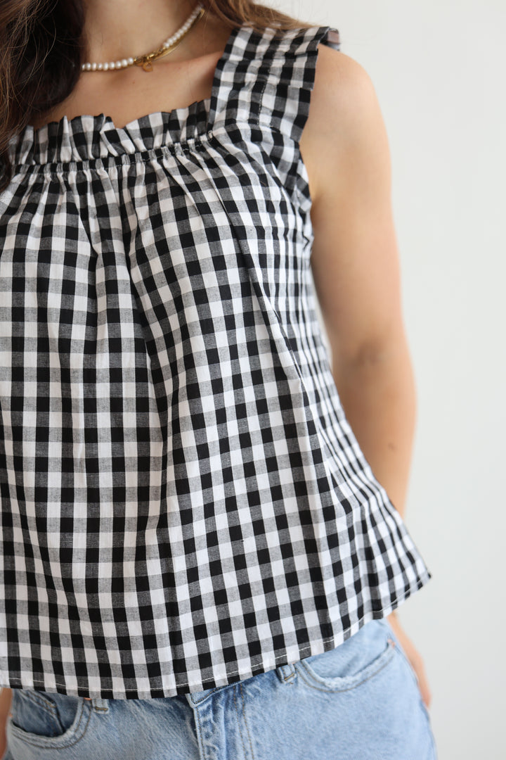 Smocked Ruffle Cami Top