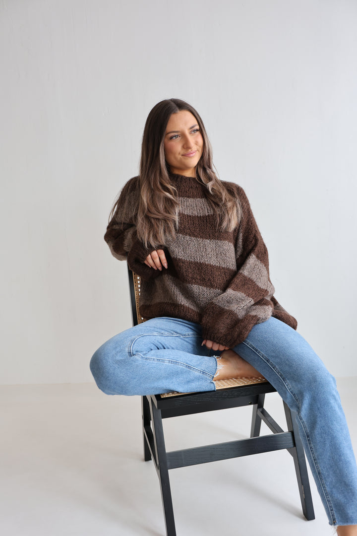 Fluffy Blockstripes Pullover Hannah