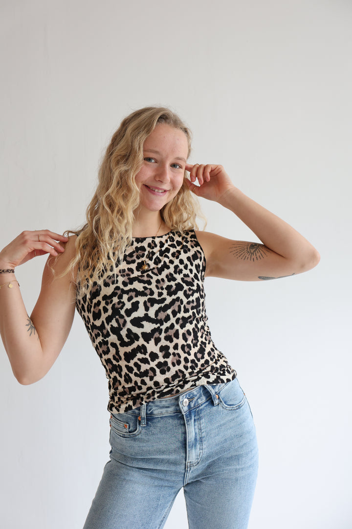 Cashmere Top Wild Leo