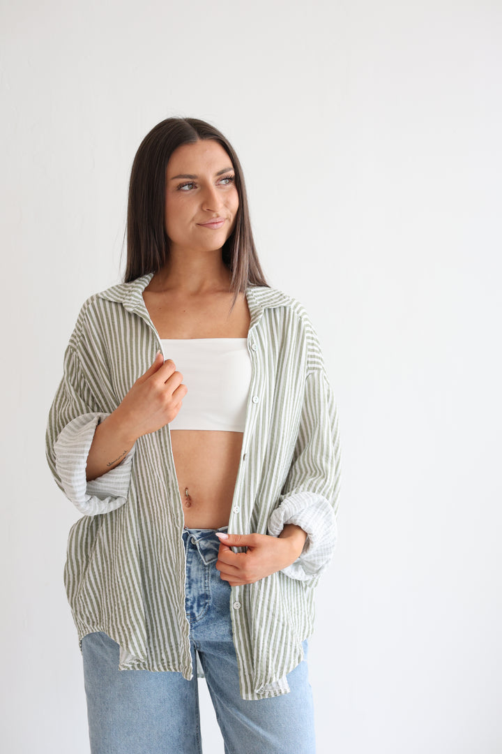Gestreifte Musselinbluse Meadow