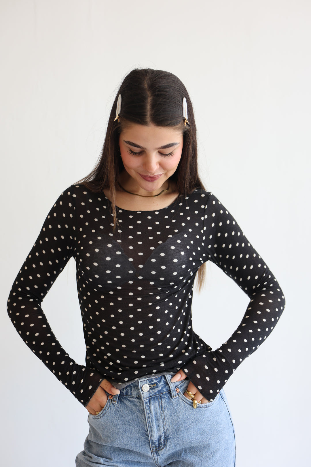 Polka Dots Cashmere Longsleeve