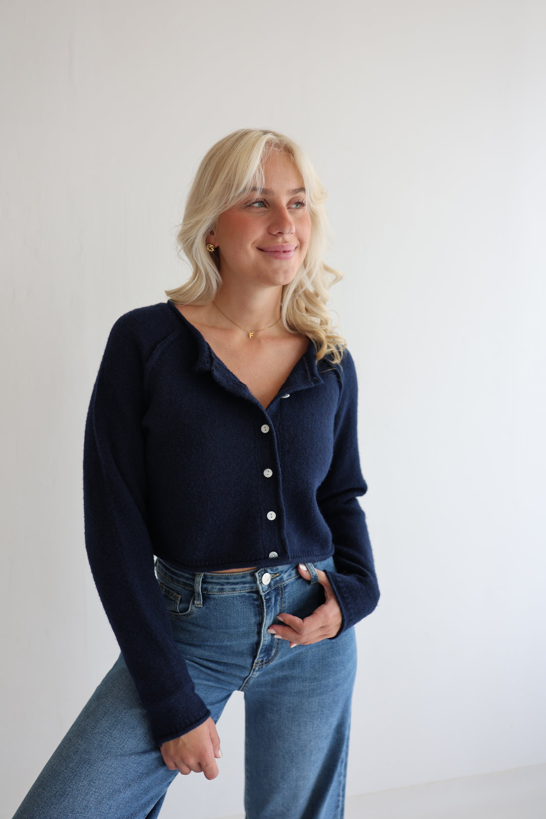 Cropped Super Fine Cardigan Luna