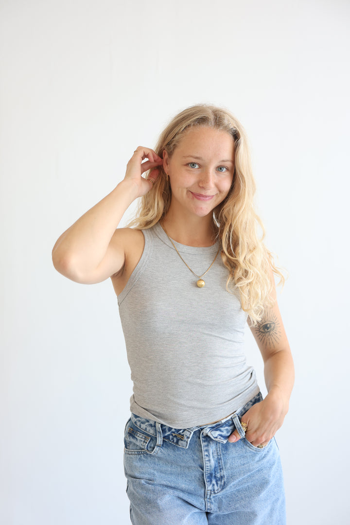 Slim Fit Ribbed Tanktop