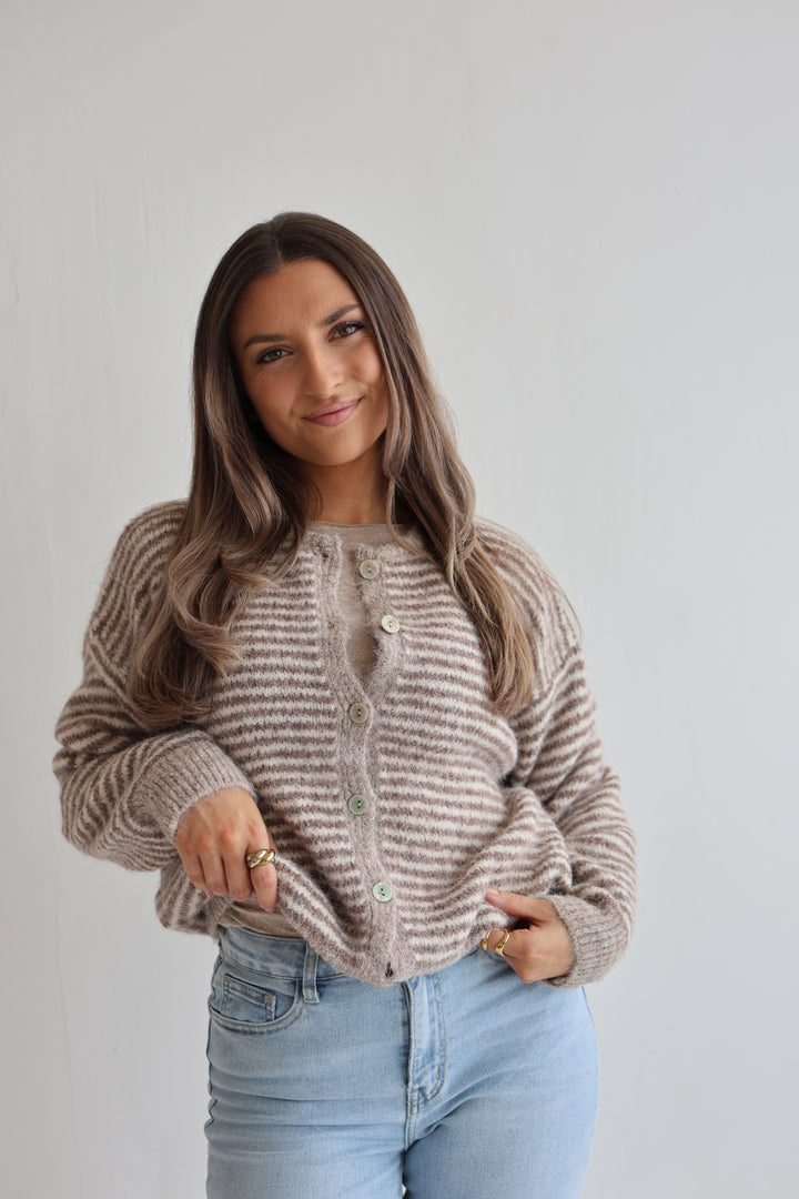 Gestreifter Cardigan Moodline Knit