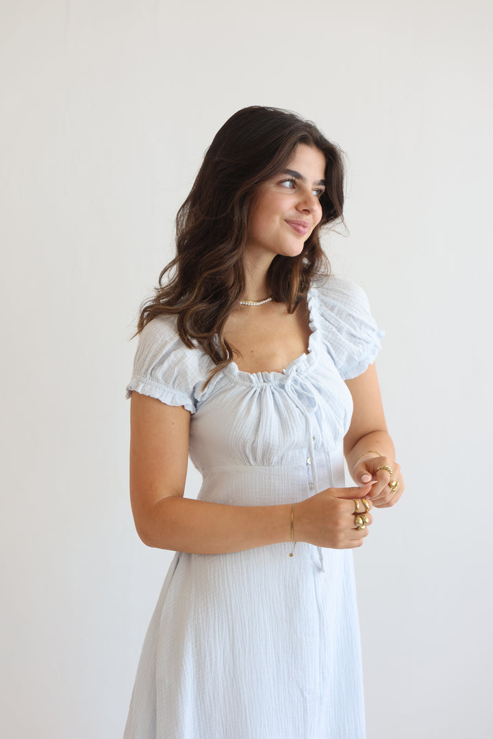 Taffy Pastel Ruffle Midi Dress