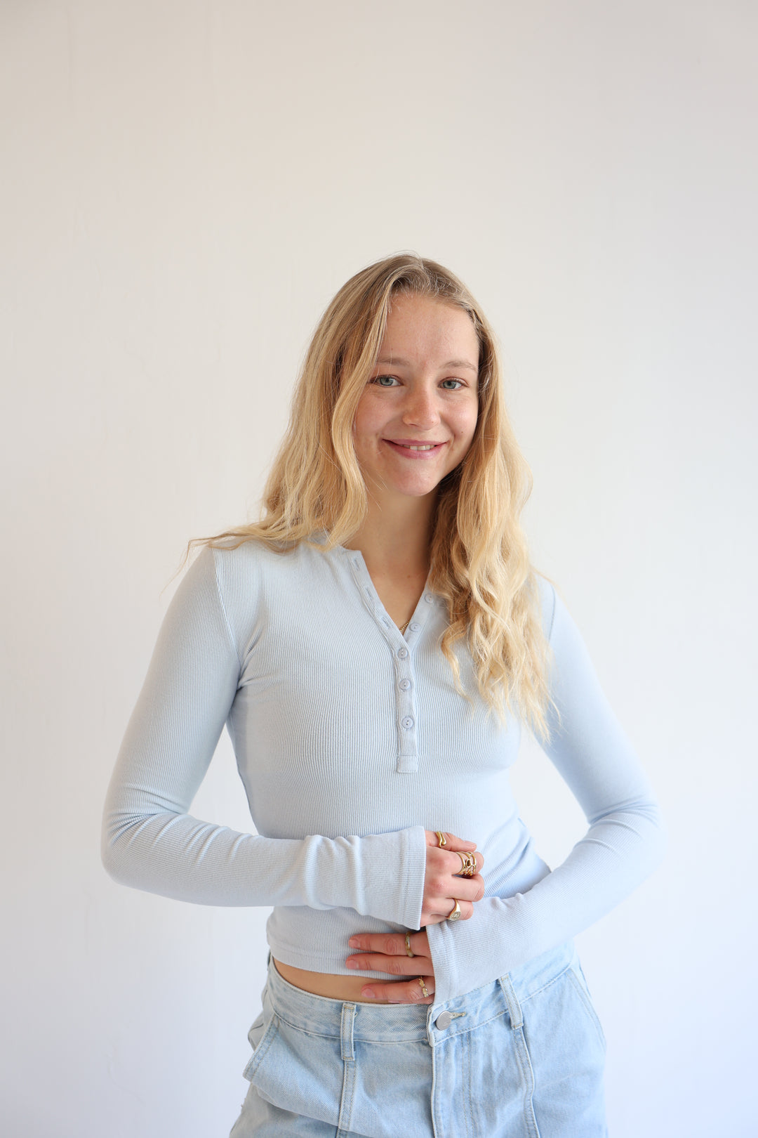 Longsleeve mit Knopfleiste Bella