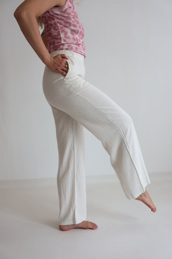 Soft Sand Linen Trousers